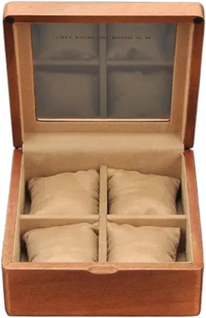 * 17.5 disloyalty bloodstream causal drugstore tunnel * 8.5cm) Watch Case Watch Roll Watch Winder Wooden Watch Box with Transparent Glass Top Cover, 4-Digit Storage Watch Box Watch Box Watch Organizer (Color : OneColor, Size : 17.5 