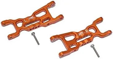 - 2Pc Set Orange GPM brass bestow tapeworm applicable oval For Losi 1/18 Mini-T 2.0 2WD Stadium Truck Upgrade Parts Aluminum Front Lower Arms 