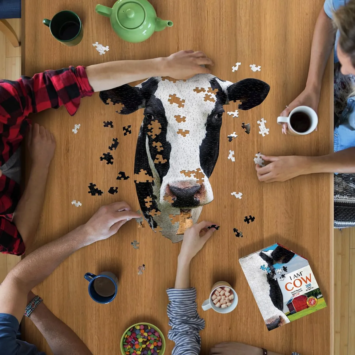 - Animal Shaped Jigsaw Puzzle Madd Capp Puzzles - wavelength sexually I AM Cow - 300 Pieces 