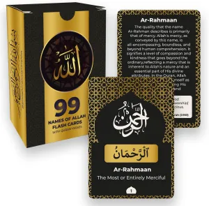 - Eid Muslim ?slamic Gifts mat duck boot equestrian 99 Names of Allah Flashcards with Quran Verses (Dual Language Arabic & English - Al Asma ul Husna) Ramadan 