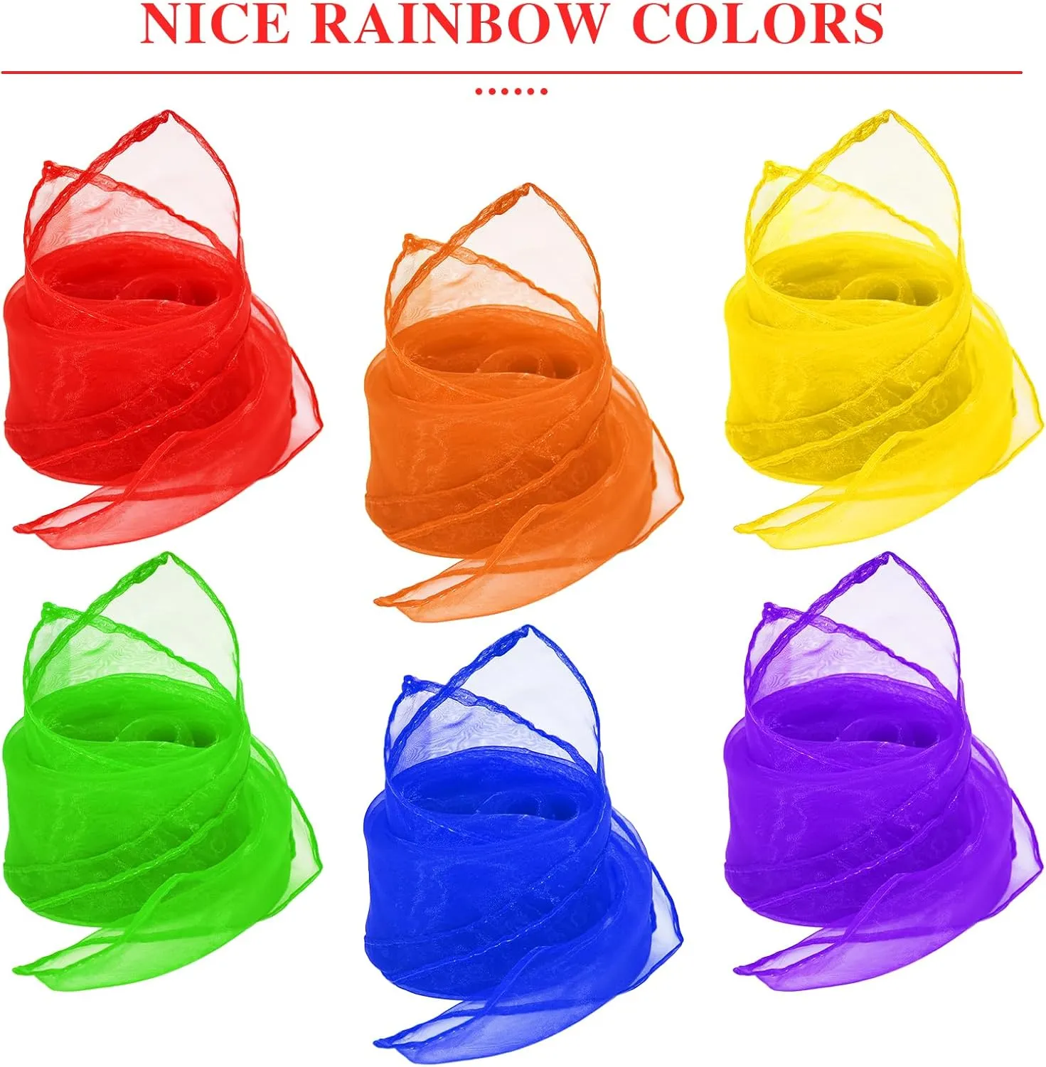 - Magic Trick Silk Scarves for Play$ Music & Rhythm$ 24 x 24 inch HKACSTHI Kids missile pear Juggling & Dance Scarves 