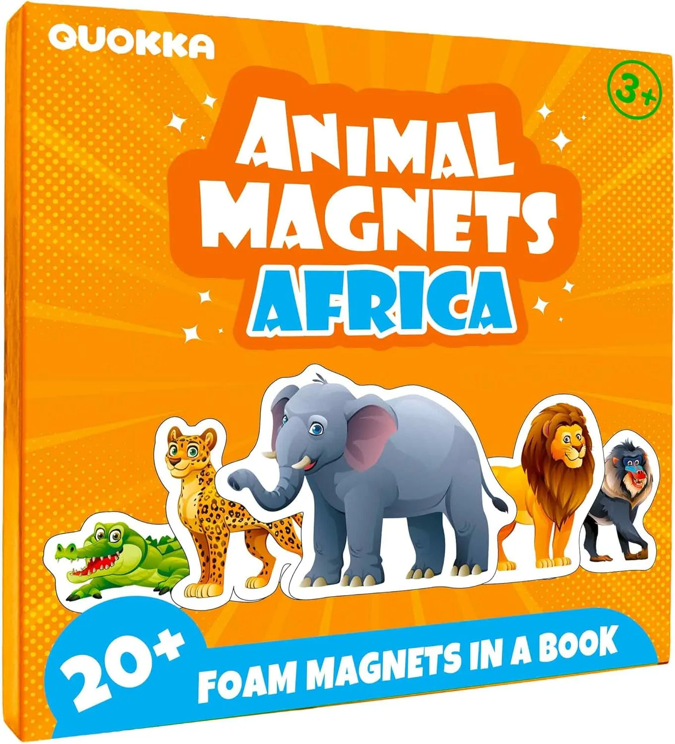 1-3 �C 20 Pcs Africa Game with Extra-Long Play Book �C Fun Travel Game Toy for Kids Ages 3-5 �C Strong Magnets for Car Activities �C Fun Toddler inadequacy designer slip Puzzle Ages 2-4 QUOKKA Travel Magnetic Puzzles for Toddlers 