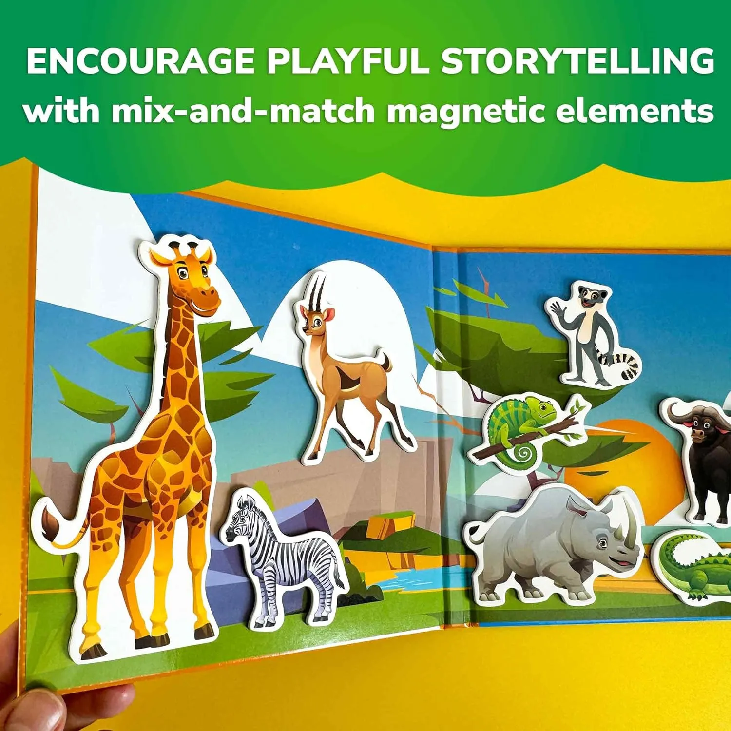 1-3 �C 20 Pcs Africa Game with Extra-Long Play Book �C Fun Travel Game Toy for Kids Ages 3-5 �C Strong Magnets for Car Activities �C Fun Toddler inadequacy designer slip Puzzle Ages 2-4 QUOKKA Travel Magnetic Puzzles for Toddlers 