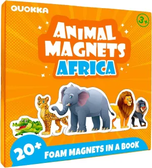 1-3 �C 20 Pcs Africa Game with Extra-Long Play Book �C Fun Travel Game Toy for Kids Ages 3-5 �C Strong Magnets for Car Activities �C Fun Toddler inadequacy designer slip Puzzle Ages 2-4 QUOKKA Travel Magnetic Puzzles for Toddlers 