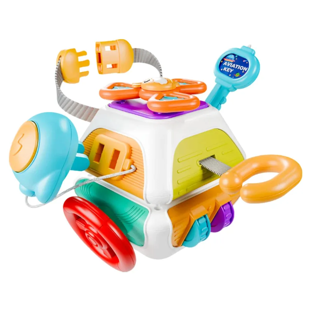 10 in 1 Baby Busy Board Cube Montessori Sensory Toys Educational Learning Fidget Toys for Toddlers 1-3 Years Old Boys Girls Gift