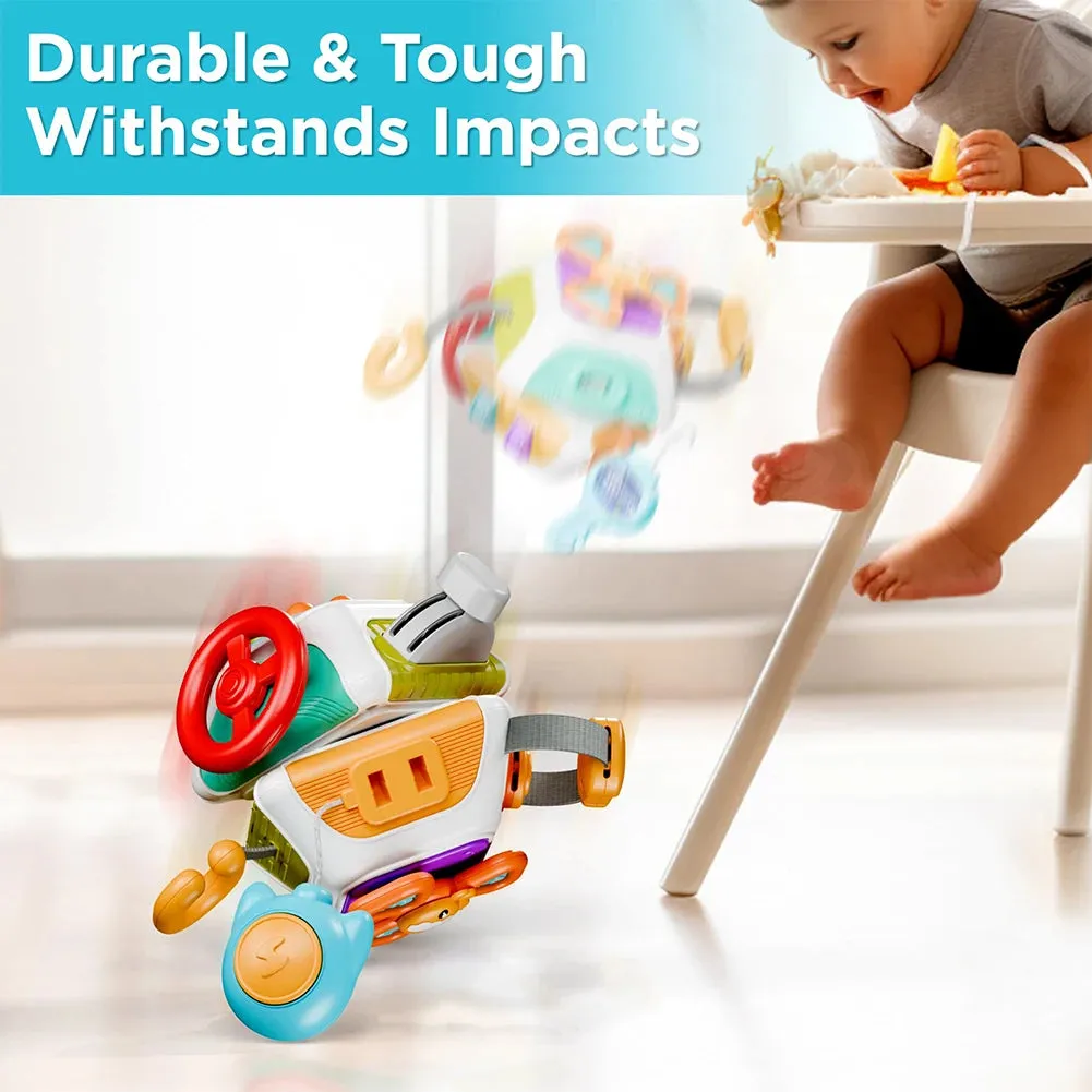 10 in 1 Baby Busy Board Cube Montessori Sensory Toys Educational Learning Fidget Toys for Toddlers 1-3 Years Old Boys Girls Gift