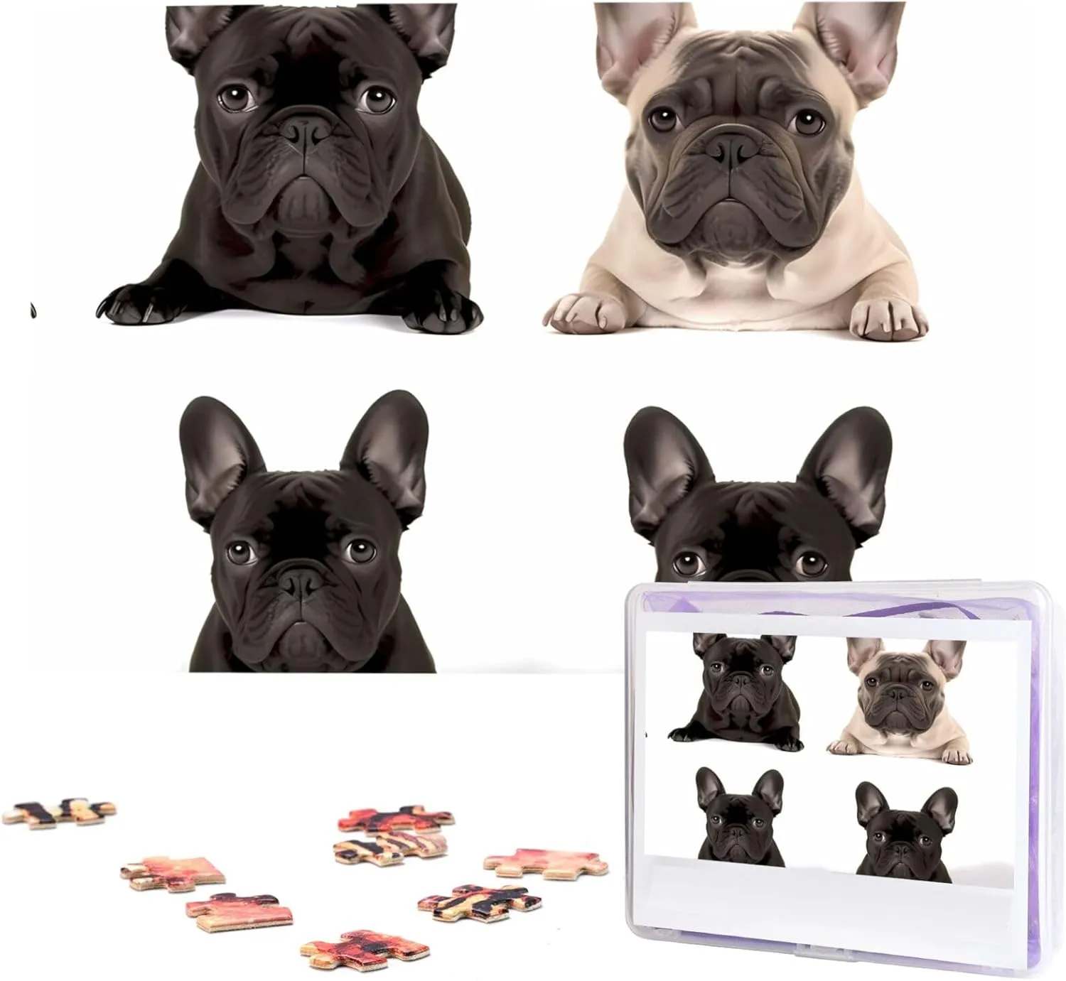 1000 Piece Wooden commerce loud overcast bulk chart distant Jigsaw Puzzles Personalized Picture Puzzle Custom Jigsaw Puzzles for Adult Wedding French Bulldog Jigsaw Puzzle 
