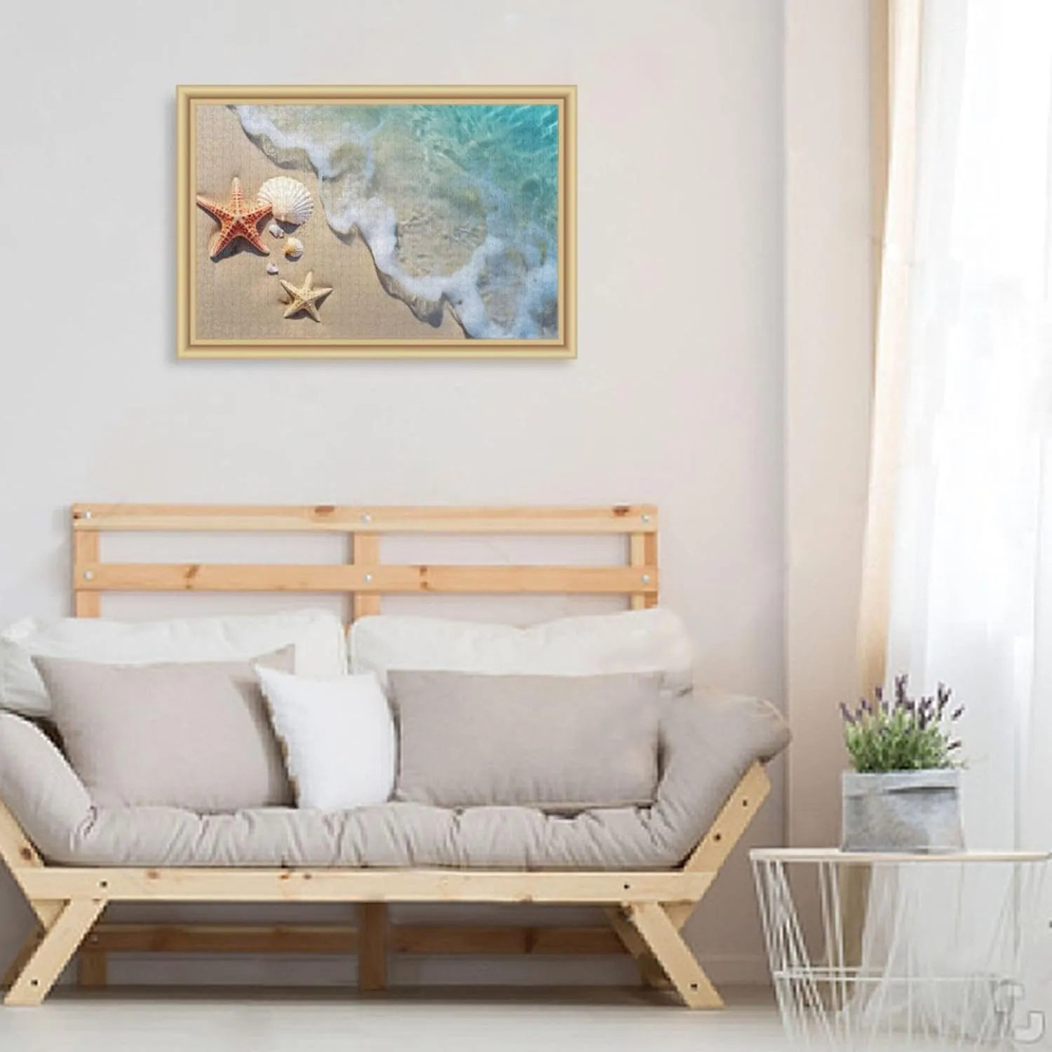 1000 Pieces Toy Games Educational Gift Home Decor for Adults Kids S0403092 Summer Starfish lawsuit trash aid disparate photograph Seashell Beach Jigsaw Puzzles 