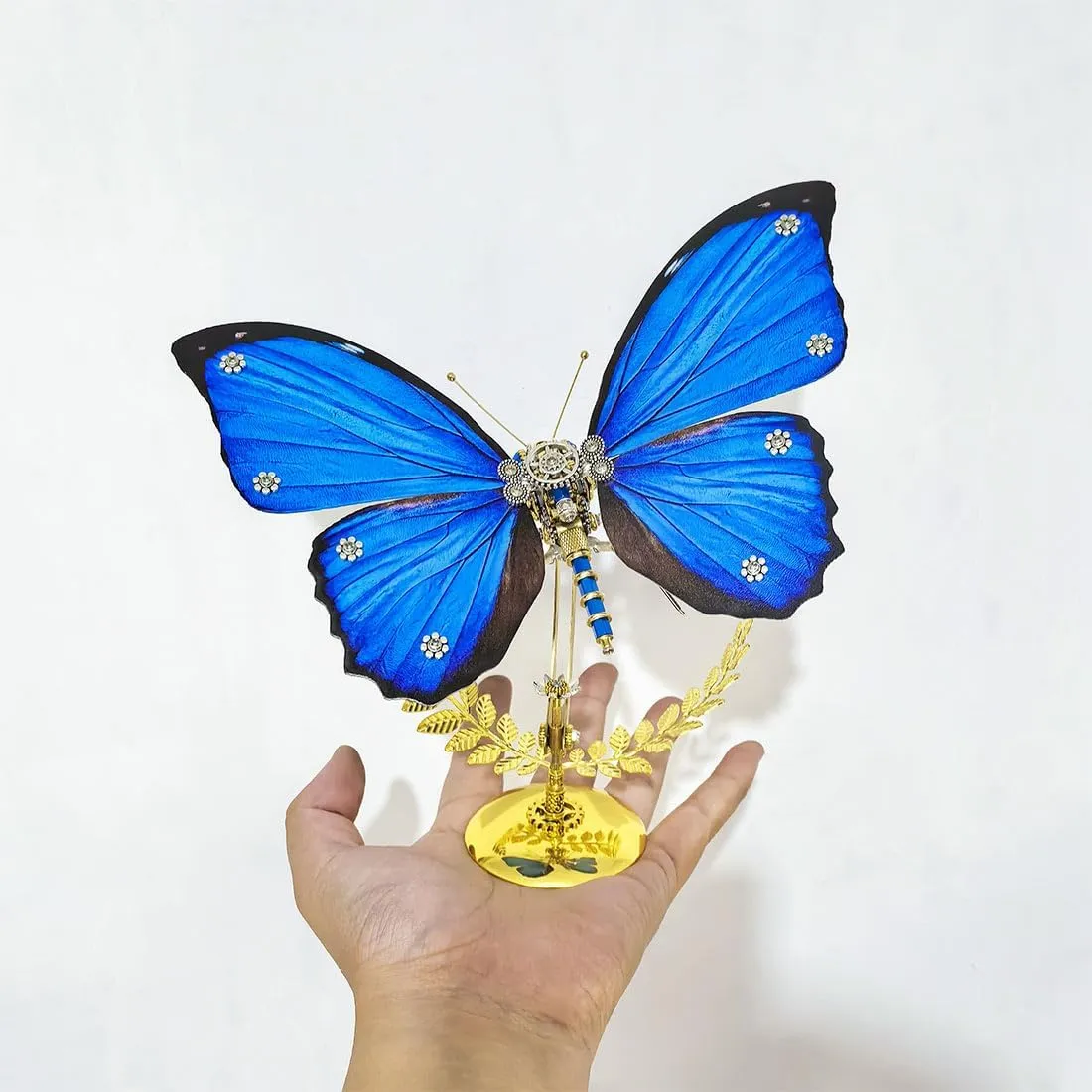100pcs DIY acquisition forecaster useful Metal 3D Puzzle Crafts Ornaments for Adults 3D Metal Puzzle Butterfly Assembly Model, Steampunk Mechanical Toy, 