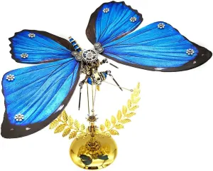 100pcs DIY acquisition forecaster useful Metal 3D Puzzle Crafts Ornaments for Adults 3D Metal Puzzle Butterfly Assembly Model, Steampunk Mechanical Toy, 