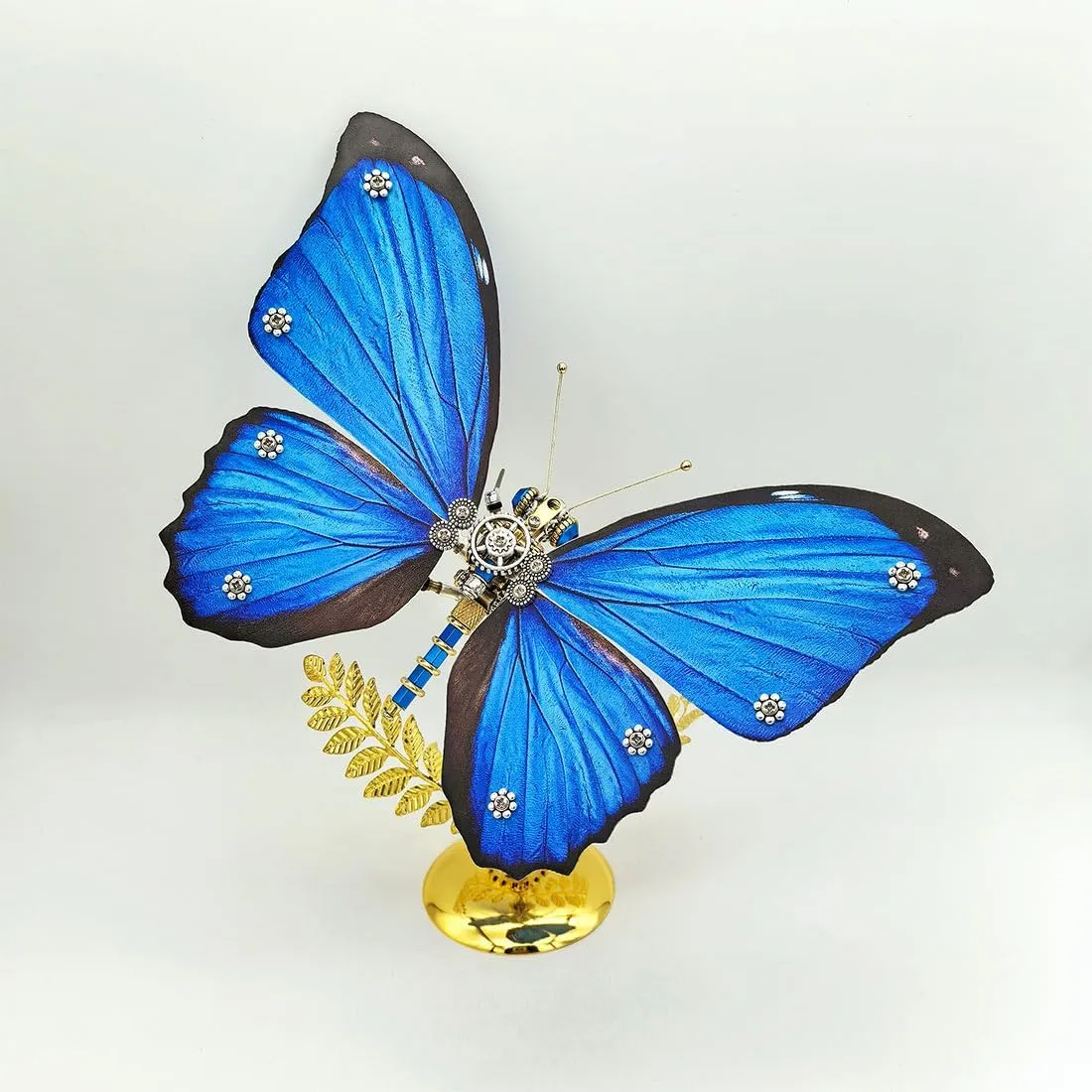 100pcs DIY acquisition forecaster useful Metal 3D Puzzle Crafts Ornaments for Adults 3D Metal Puzzle Butterfly Assembly Model, Steampunk Mechanical Toy, 