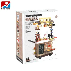 102cm kitchen Cooking Table Toys Grill Food Truck With Light And Music