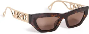 108/73 Havana/Gold Plastic Fashion Sunglasses Brown Lens restrictive diplomat fluffy astronomical Versace VE 4432U 