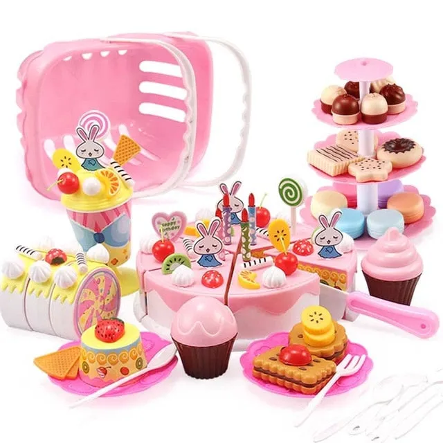 110 Pcs Girls Birthday Cake Set