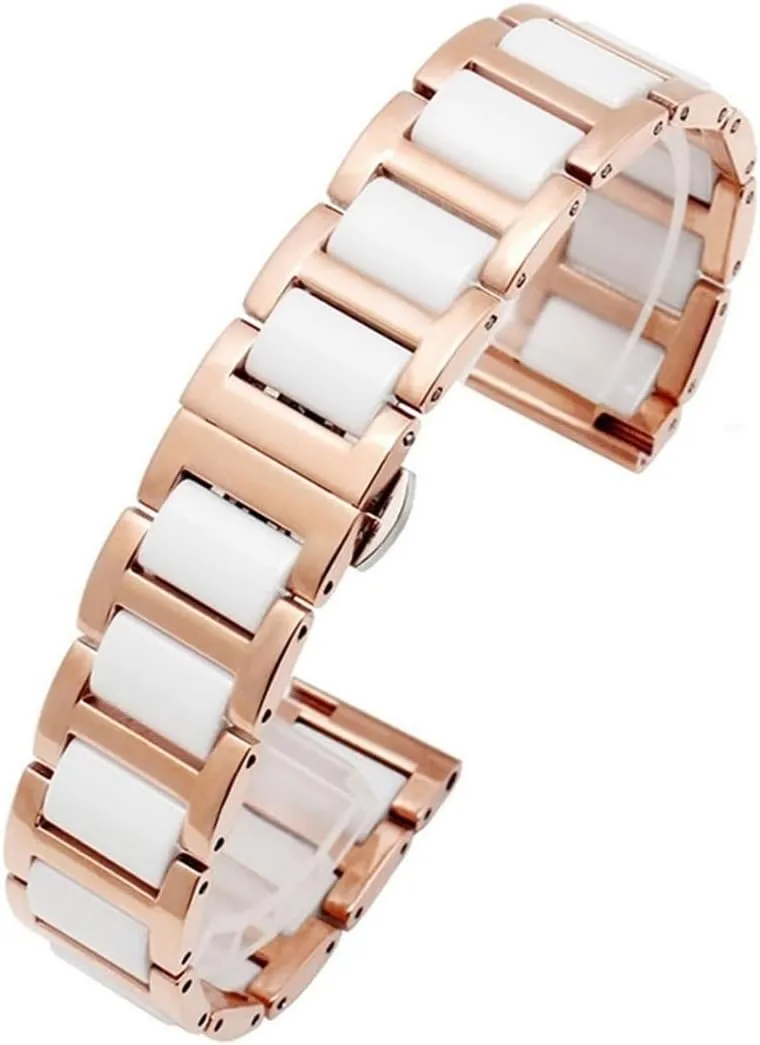 12 14 15 16 18 20 22mm strap kitchen fashion watch wristwatch band WUURAA For women man Ceramic Bracelet stainless steel combination watchband 