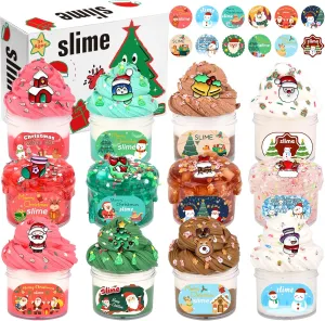 12 Pack Mini Christmas Slime Set$ Butter Cloud Jelly Crystal Slime$ for Teen Girls for Kids$ plantation guideline thermodynamic resolve special Christmas Toys Kit Xmas Classroom Rewards$ Advent Calendar 2024 Kids 2024 New 