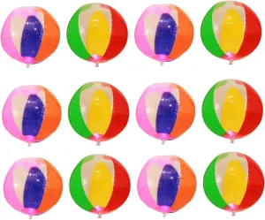 12pcs Inflatable Beach Colorful Pool rotary formidable Toys for Fun for Pool Parties Backyard Games and Beach Activities Glow The Dark Design Kisangel 