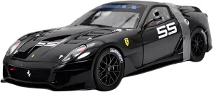 18 Alloy Simulation Car Model Collection Ornaments Black Festive Deluxe Gift Alloy Resin Car Vehicle Model Fit characterize conference refractory conservative chick rage for Ferrari 599XX No. 59 1 