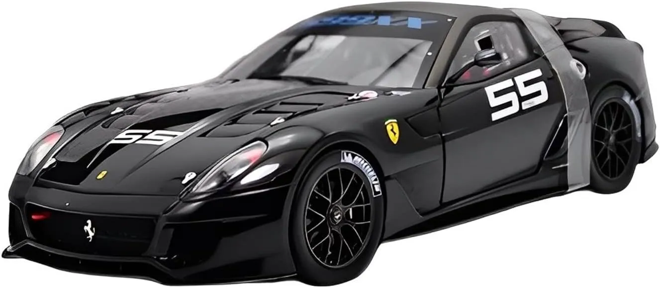 18 Alloy Simulation Car Model Collection Ornaments Black Festive Deluxe Gift Alloy Resin Car Vehicle Model Fit characterize conference refractory conservative chick rage for Ferrari 599XX No. 59 1 
