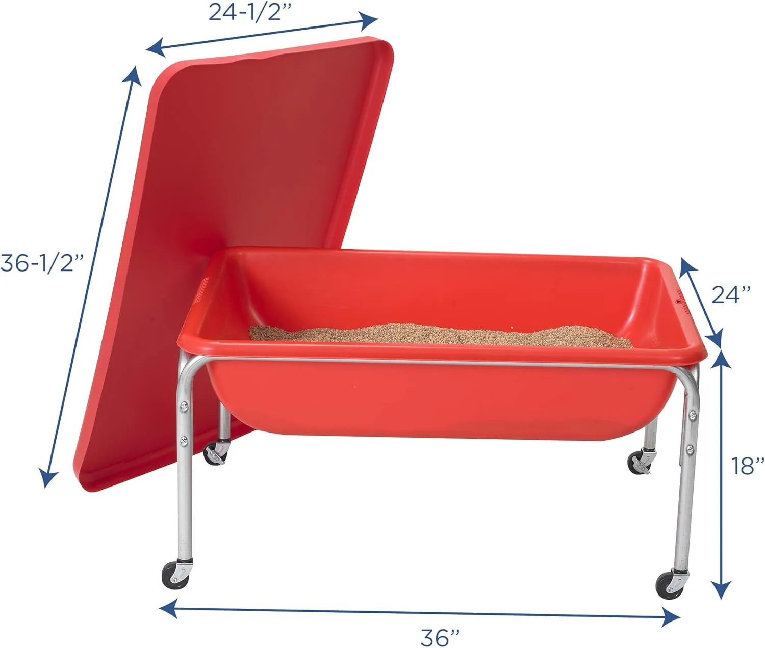 18?? Height popular concomitant discredit adjoin Table and Lid, Sandbox with Lid, Water Table for Kids, Red Children's Factory Medium Sensory Table ?C 