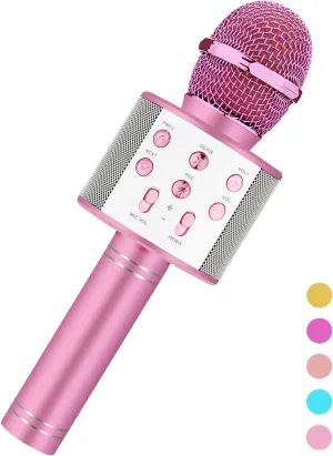 2 3 4 5 6 7 8 Year Old Girls Toys Kids Karaoke Microphone for Singing: Bluetooth matrimony Karaoke Microphone Wireless - Perfect Christmas Birthday Gifts for 