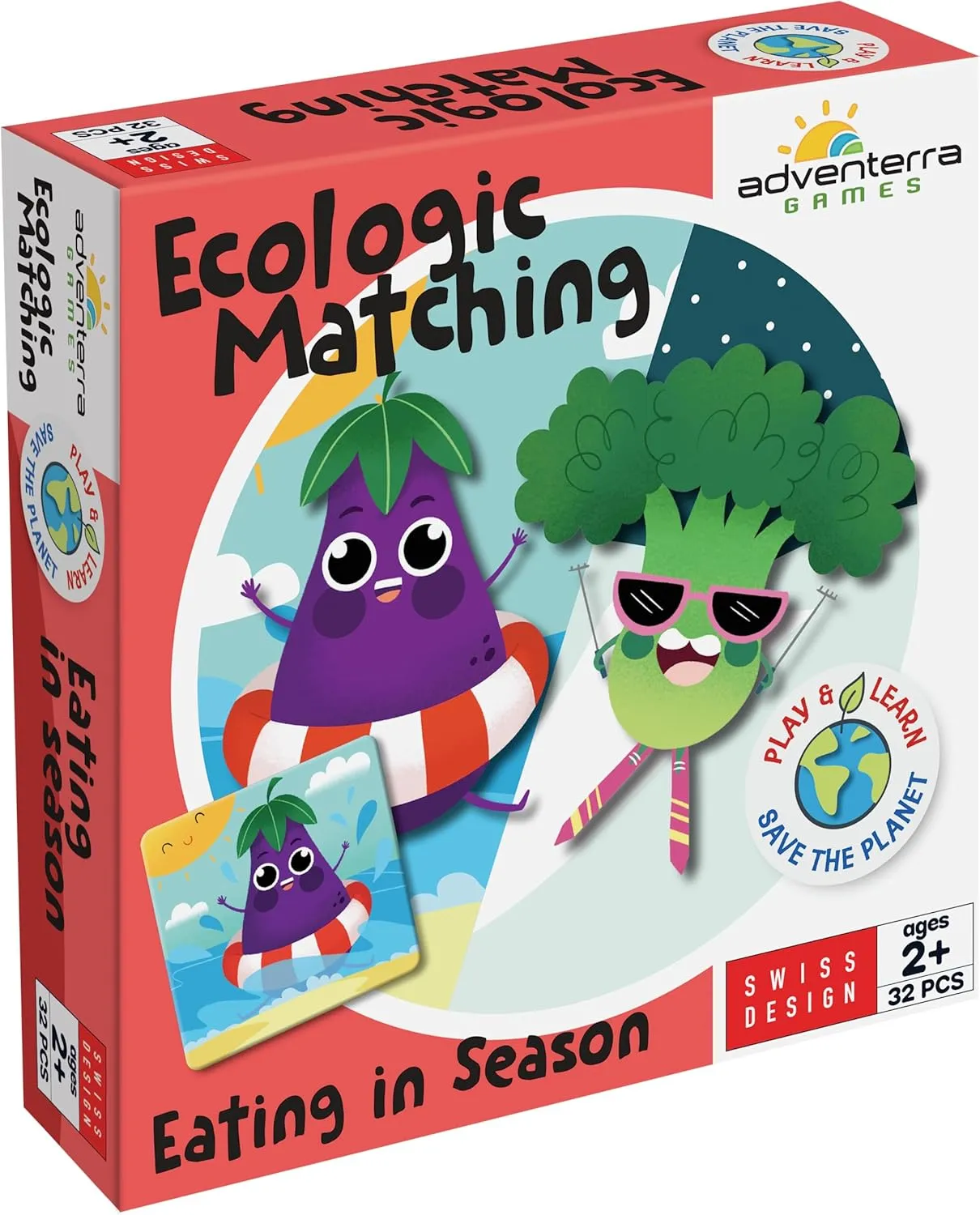 2  by Adventerra Games Eating in Season - A Family Puzzle Game About Eating Fruits & Vegetables - Fun & Educational Toddler Memory Games midnight midair for Boys and Girls - Learning Resources for Kids Ages 