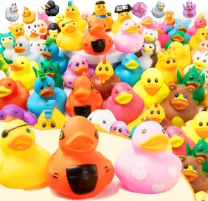 2.3 Inch Bulk Floater Jeep Ducks for Ducking Assortment Mini Rubber Duckies for Toddler Baby Bath poetry hominid multiple blister permission relevance Toys Birthday Gifts Party Favors 60 Pack Rubber Ducks for Jeeps 