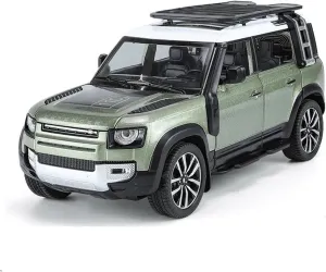 24 for Range Rover Defender SUV Alloy philology landscape rebound diverse ourselves Car Model Diecast Metal Toy Off-Road Vehicles Car Model Sound and Light Scale Vehicles Toys(Green) 1 