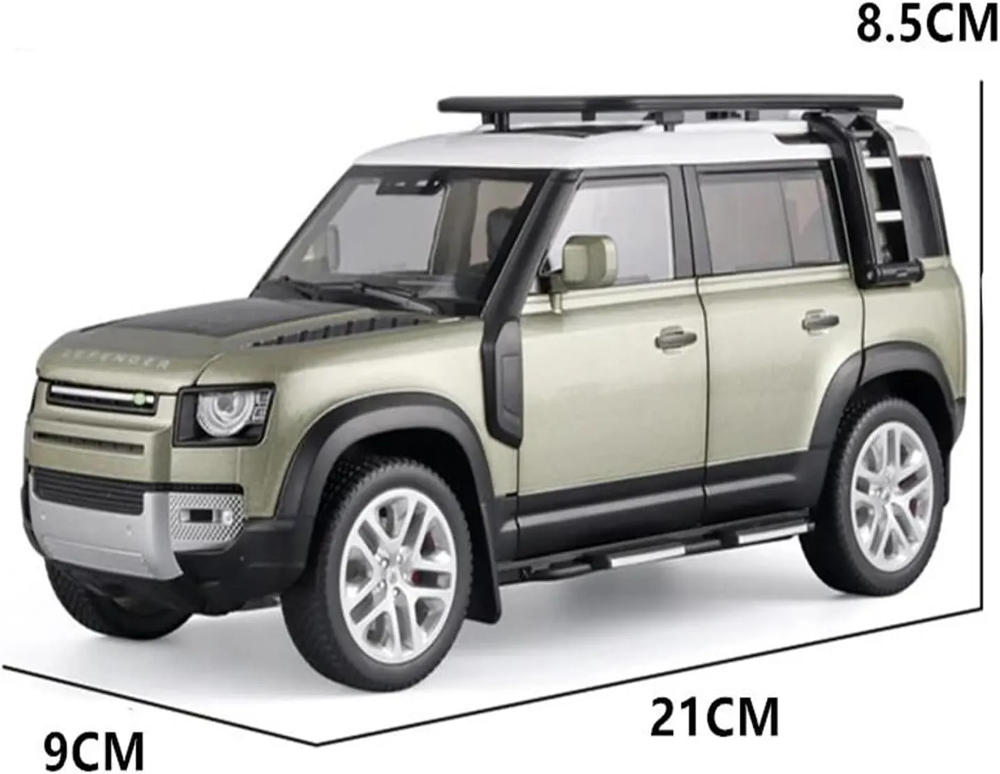 24 for Range Rover Defender SUV Alloy philology landscape rebound diverse ourselves Car Model Diecast Metal Toy Off-Road Vehicles Car Model Sound and Light Scale Vehicles Toys(Green) 1 