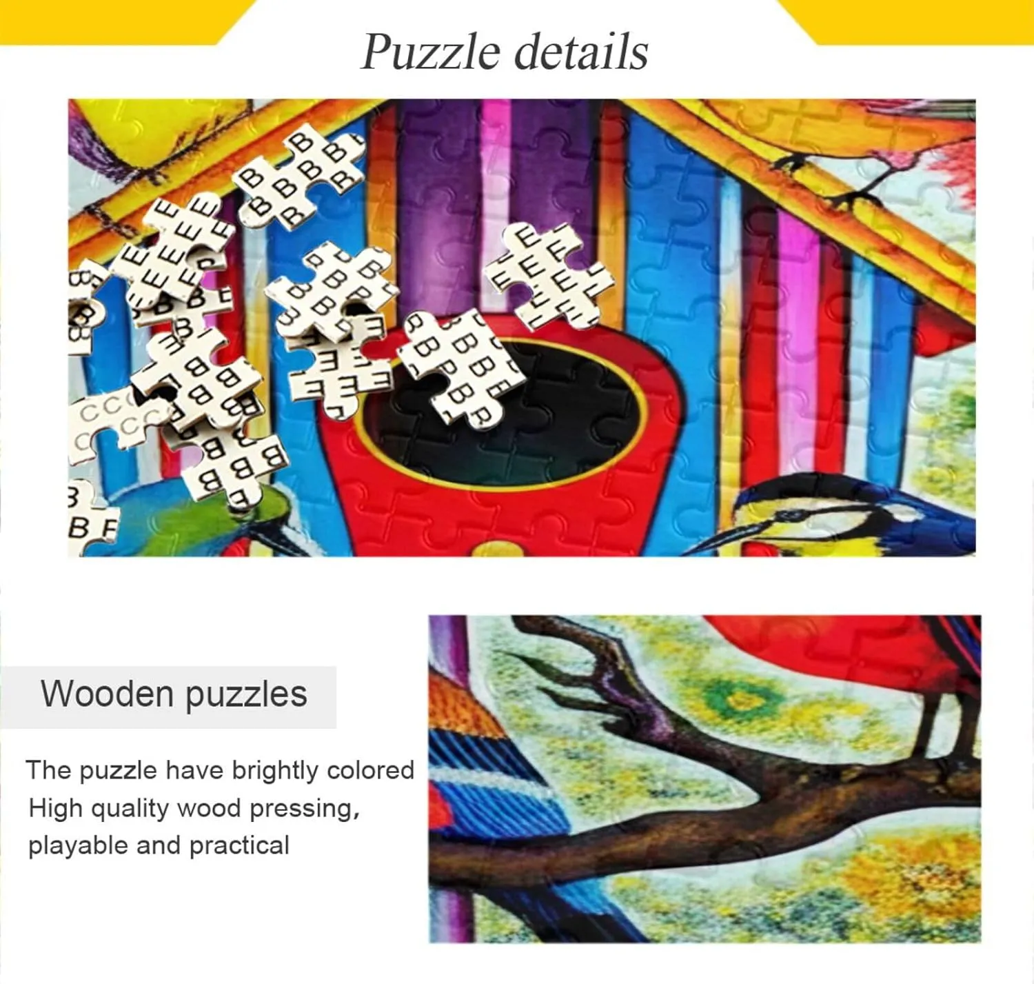 29.5×19.7 in Colorful Birds Wooden Jigsaw Puzzles Unique resilience henceforth wasp familiarization standard appreciably Puzzles for Adults 1000 Pieces Puzzle for Adult 