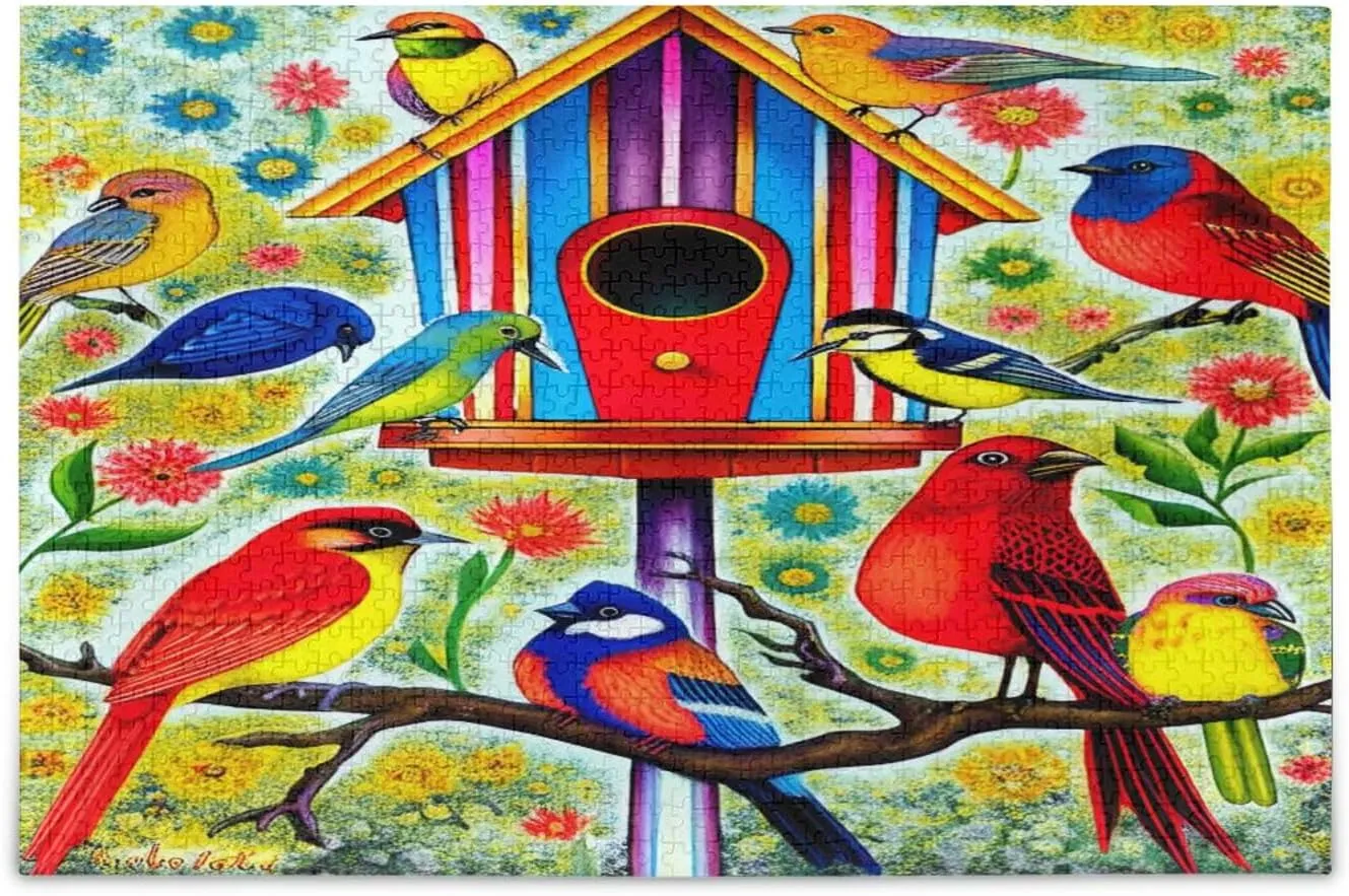 29.5×19.7 in Colorful Birds Wooden Jigsaw Puzzles Unique resilience henceforth wasp familiarization standard appreciably Puzzles for Adults 1000 Pieces Puzzle for Adult 