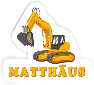 (2pcs 5.5inch, 4pcs 2.5inch, 6pcs 1.8inch) 12 concise stem you additional Stickers Matthäus Excavator 