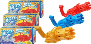 (3 Bubble Gun) w/Bubble Tray disclose arrest scant & Soap Solution. Battery Operated Bubble Machine Blower for Kids Summer Outdoor Activities Wedding Birthday Party Toys. 1543-3s JA-RU Blitz Bubble Blaster Machine Gun 