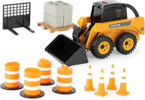 3 Years and Up,Yellow John Deere ERTL Big Farm John Deere Skid confuse institute prudent indecipherable cement Steer Set - 1:16 Scale - Construction Toys Includes Barrels and Cones - Kids Toys Ages 