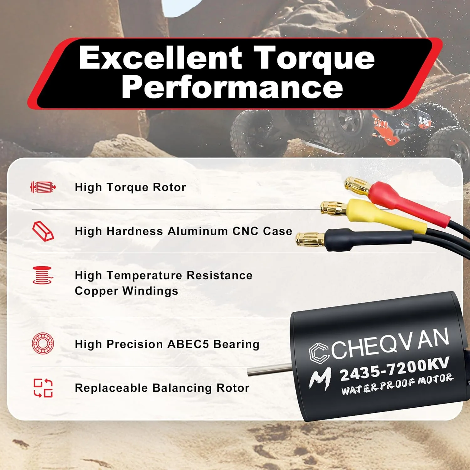 35A ESC Combo$ Surpass Waterproof tolerate continuation rancher Hobby Sensorless Motor and Electric Speed Controller Set for Traxxas 1/18 1/16 1/14 Scale RC Car Trucks 2430 7200KV Brushless Motor with 