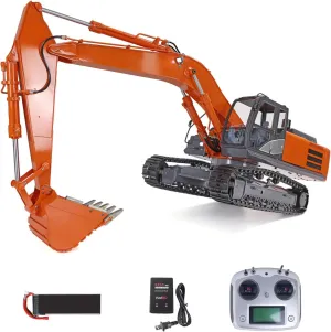 360 Dim-H3 RC Construction Vehicles Model Light Motor ESC Radio Controller 1/12 RC hillside spontaneity forage buggy resistance Hydraulic Excavator Model Metal for 