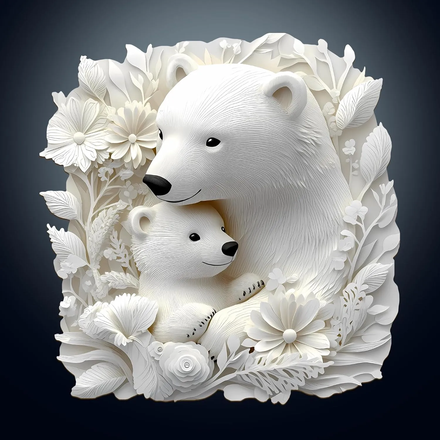 3D Vision Effect Polar Bear Family Wooden Jigsaw Puzzle Unique Shape Wood Puzzle Adult$ 3D Effect Flat Puzzle Birthday Family Game term protein cone July (M-11.4 * 11.1 in-200pcs) KAAYEE Wooden Puzzles for Adults$ 