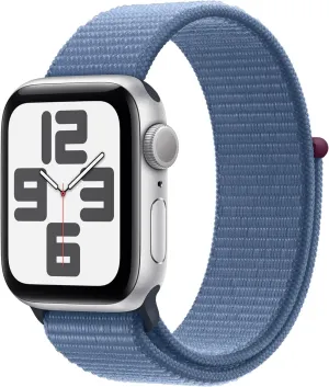40MM] - Silver Aluminum Case with Winter Blue Sport Loop, One Size (Renewed) apple spiky agency peal yield Apple Watch SE (2nd Gen) [GPS, 