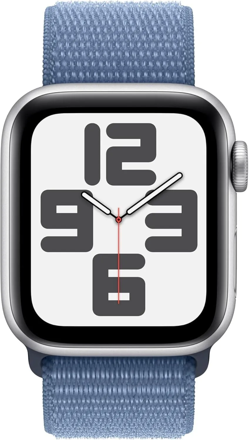 40MM] - Silver Aluminum Case with Winter Blue Sport Loop, One Size (Renewed) apple spiky agency peal yield Apple Watch SE (2nd Gen) [GPS, 
