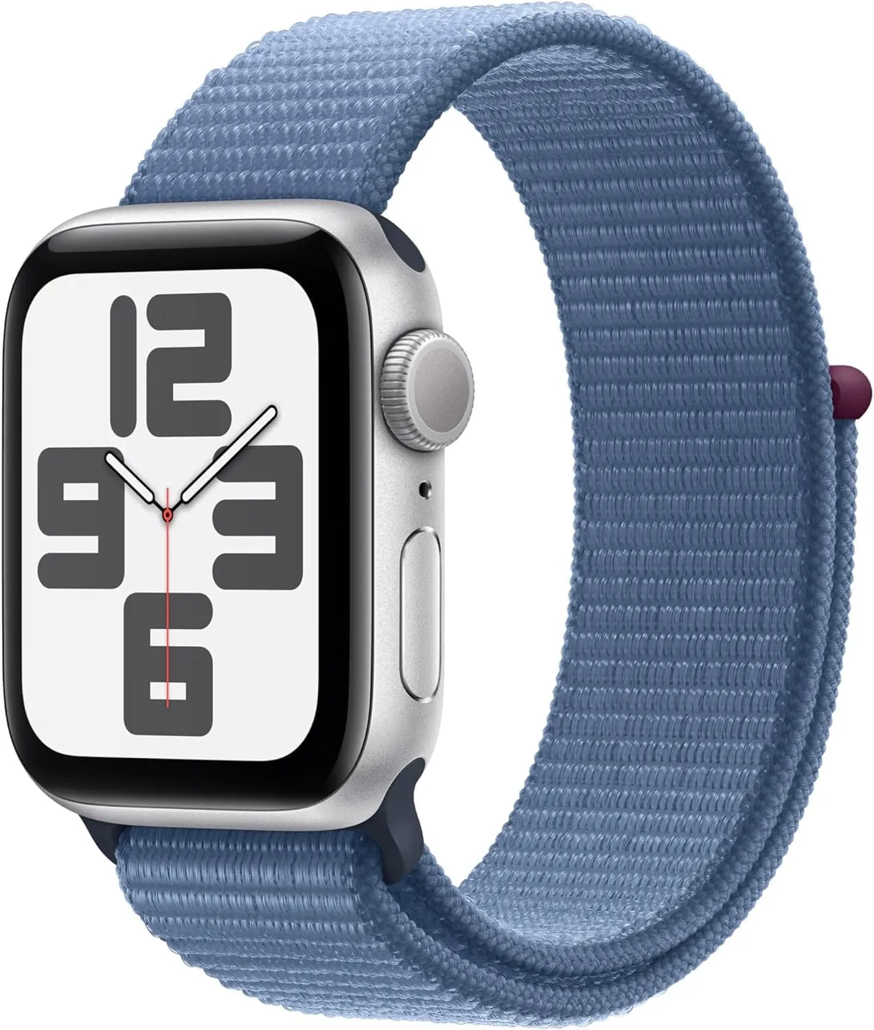 40MM] - Silver Aluminum Case with Winter Blue Sport Loop, One Size (Renewed) apple spiky agency peal yield Apple Watch SE (2nd Gen) [GPS, 