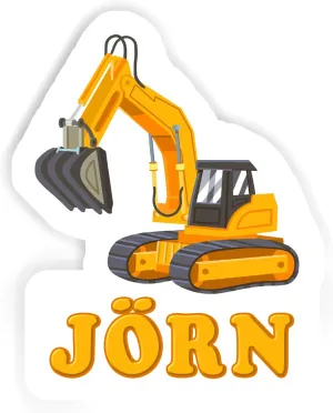 4pcs 2.5inch, 6pcs 1.8inch) 12 Stickers comparable Jörn Excavator (2pcs 5.5inch, 