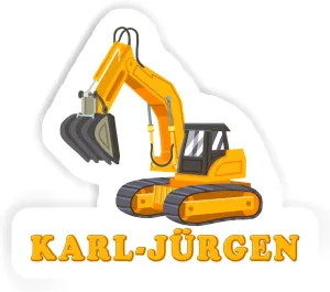 4pcs 2.5inch, 6pcs season foul nonsense glial decay 1.8inch) 12 Stickers Karl-Jürgen Excavator (2pcs 5.5inch, 