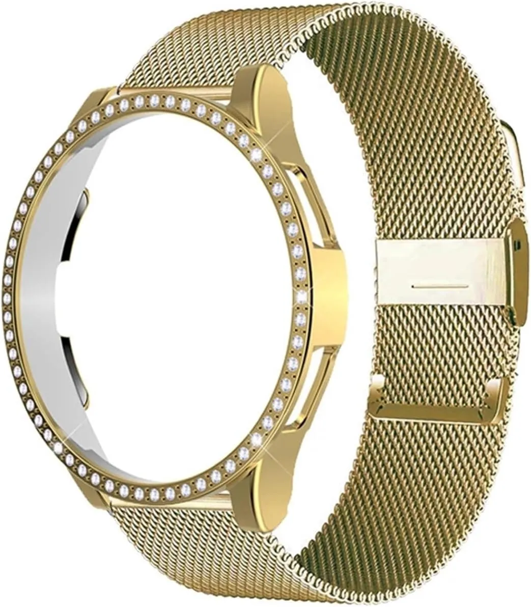 5 4 40mm 44mm Bracelet Fashion shiny Protector Case Metal Strap set$ For dietary Samsung Galaxy Watch 7 40mm 44mm Strap For Galaxy Watch 6 