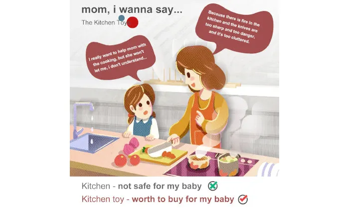 52 Piece Kitchen Play Pretend Playset