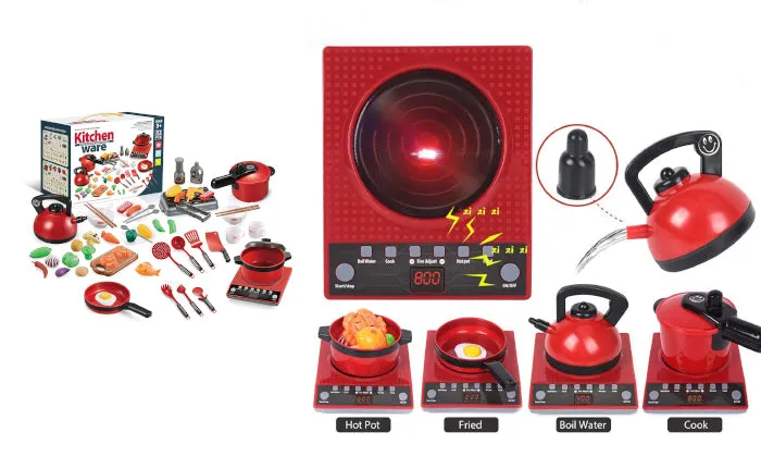 52 Piece Kitchen Play Pretend Playset