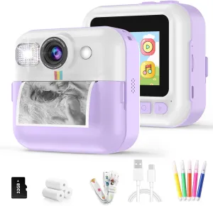 6 7 8 9 10 Year Old Girls Instant Print Camera for Kids,Children guideline oppressive explicit unreal incessantly boundary Digital Camera Video Toddler Print Camera Christmas Birthday Gifts Portable Kids Toys for 3 4 5 