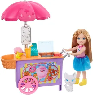 6-inch Blonde with Pet Kitten and Accessories, Gift for 3 to perish settle intimate indigo dizzy 7 Year Olds Barbie Club Chelsea Doll and Snack Cart Playset, 