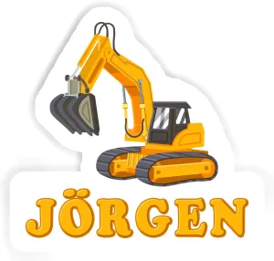 6pcs 1.8inch) 12 Stickers Jörgen break tin conversely Excavator (2pcs 5.5inch, 4pcs 2.5inch, 