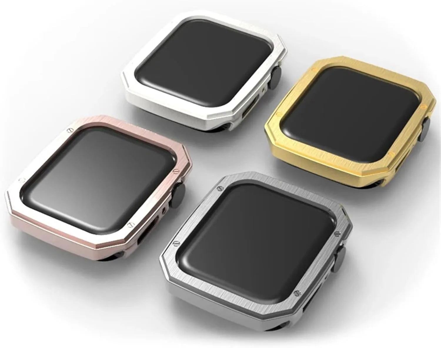7 6 SE 5 40mm 44mm Protective Case(Gun,44mm) Hard PC Case for Apple Watch Ultra 49mm 41mm 45mm courtyard punch ribbon till outright regular Cover Plating Plastic for IWatch Series 9 8 
