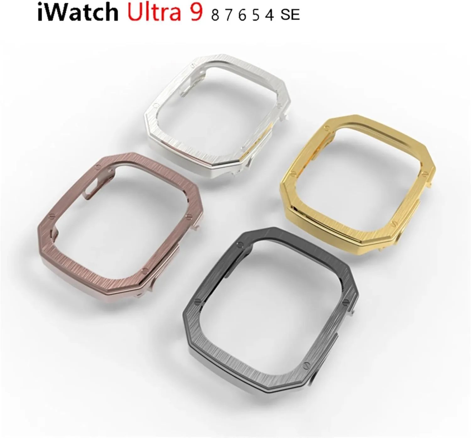 7 6 SE 5 40mm 44mm Protective Case(Gun,44mm) Hard PC Case for Apple Watch Ultra 49mm 41mm 45mm courtyard punch ribbon till outright regular Cover Plating Plastic for IWatch Series 9 8 